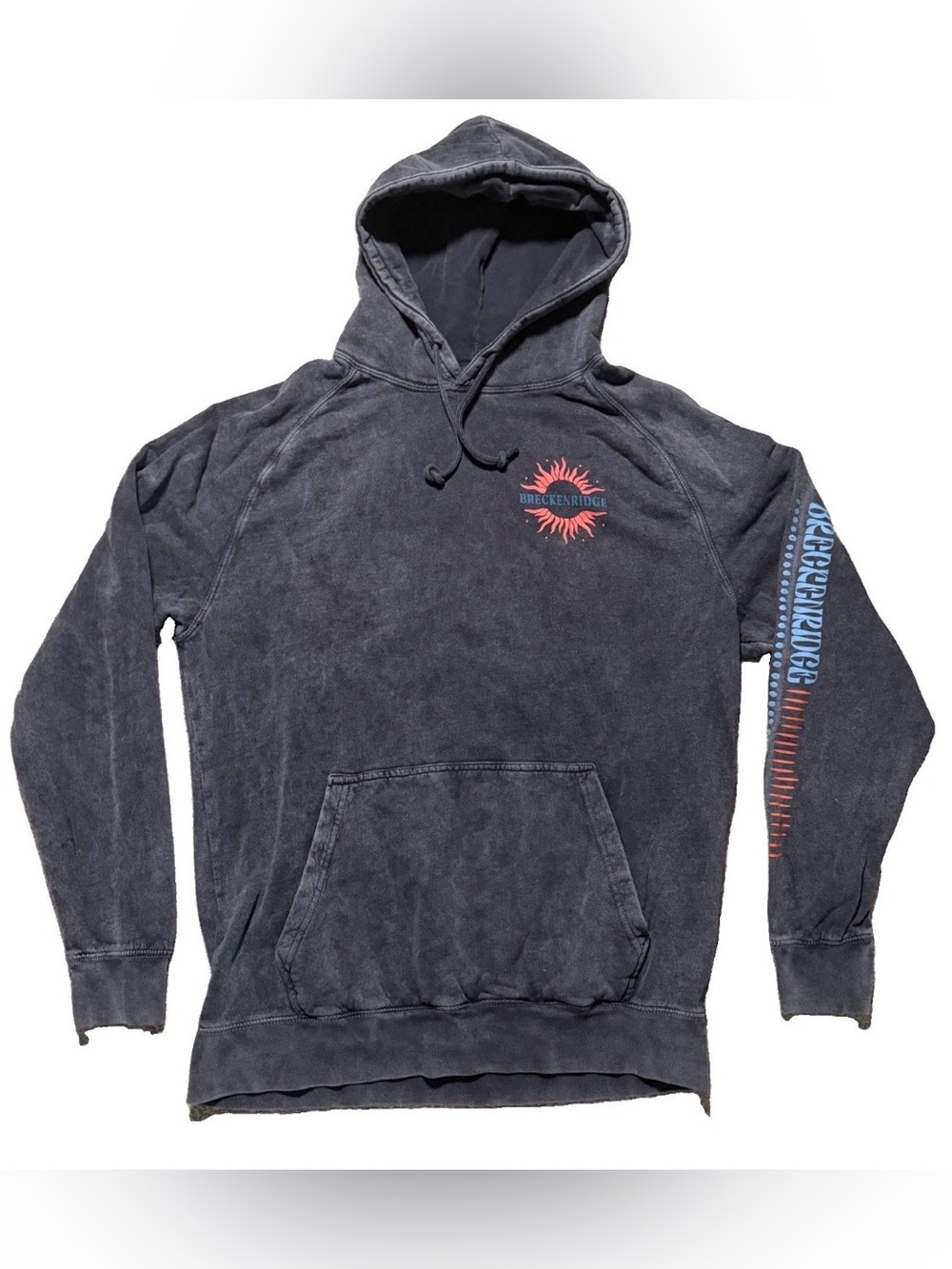 Duck Company Breckenridge Colorado Hoodie Large Washed Black Graphic